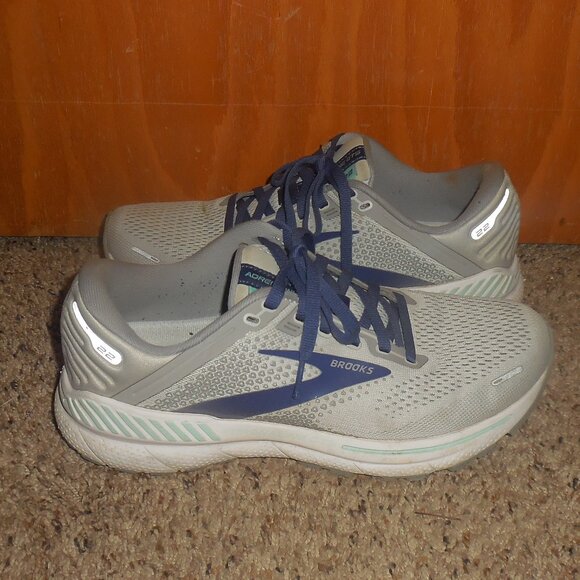 Brooks Shoes - Brooks Adrenaline GTS 22 Running Sneakers Gray Purple Shoes 9